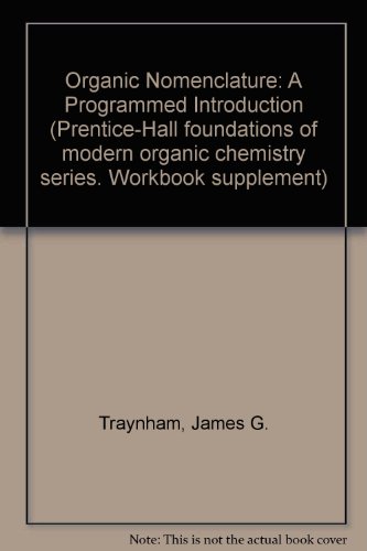 Stock image for Organic Nomenclature: A Programmed Introduction Workbook Supplement for sale by HPB-Red