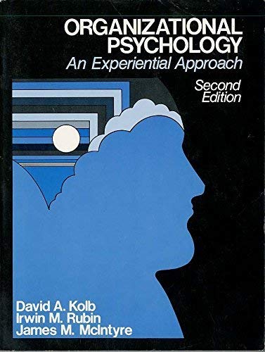 Imagen de archivo de Organizational Psychology : An Experiential Approach a la venta por Better World Books