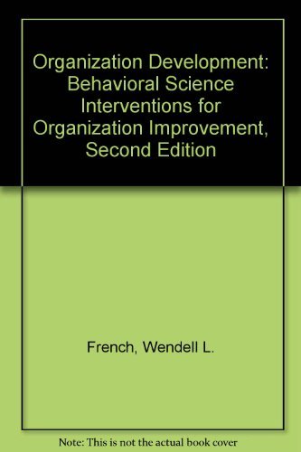 Beispielbild fr Organization development: Behavioral science interventions for organization improvement zum Verkauf von HPB-Red