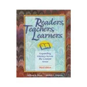 Beispielbild fr Readers, Teachers, Learners: Expanding Literacy Across the Content Areas (3rd Edition) zum Verkauf von Wonder Book