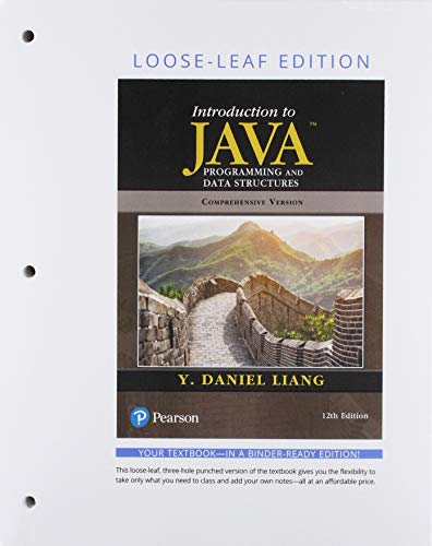 Stock image for Introduction to Java Programming and Data Structures, Comprehensive Version, Loose Leaf Edition for sale by Chiron Media