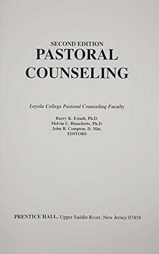 Beispielbild fr Pastoral Counseling zum Verkauf von Christian Book Store