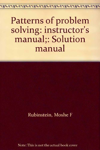 9780136541035: Patterns of problem solving: instructor's manual;: Solution manual