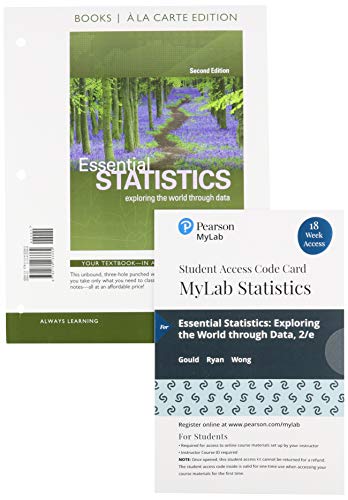 Imagen de archivo de Essential Statistics, Loose-leaf Edition Plus MyLab Statistics with Pearson eText -- 18 Week Access Card Package a la venta por Textbooks_Source