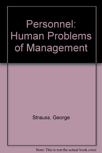Stock image for Personnel:the Human Problems of Management: for sale by Callaghan Books South