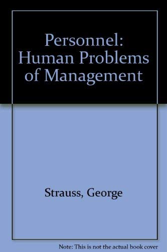 Beispielbild fr Personnel, the Human Problems of Management zum Verkauf von Wonder Book