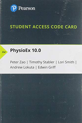 9780136580362: Website Access Code Card for PhysioEx 10.0: Laboratory Simulations in Physiology