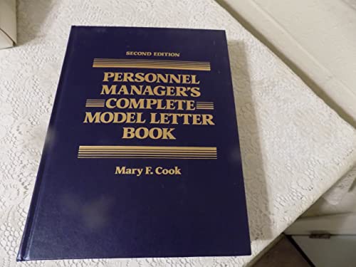Beispielbild fr Personnel Manager's Complete Model Letter Book zum Verkauf von HPB-Red