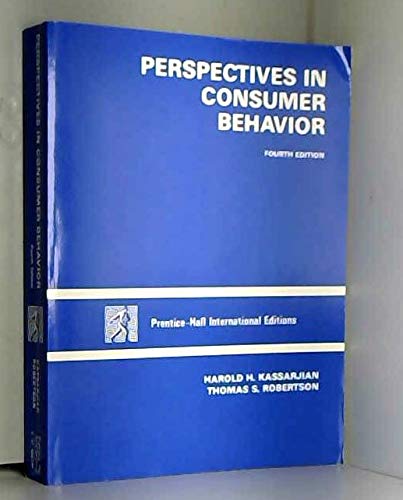 Stock image for Perspectives in Consumer Behavior for sale by Better World Books Ltd