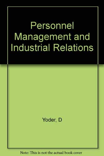 Stock image for Personnel Management and Industrial Relations for sale by ThriftBooks-Atlanta