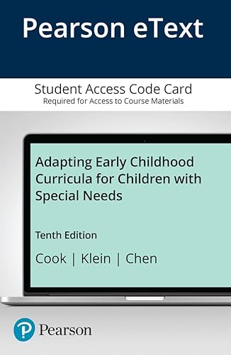 Beispielbild fr Adapting Early Childhood Curricula for Children with Special Needs -- Pearson eText zum Verkauf von BooksRun