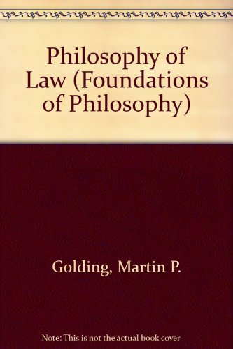 Imagen de archivo de Philosophy of law (Prentice-Hall foundations of philosophy series) a la venta por Solr Books