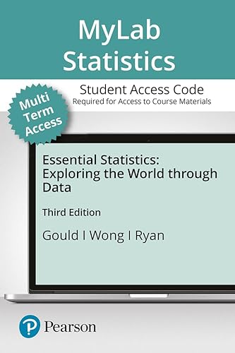 Imagen de archivo de Essential Statistics -- MyLab Statistics with Pearson eText Access Code a la venta por Textbooks_Source