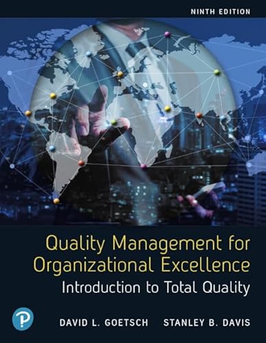 Stock image for Quality Management for Organizational Excellence : Introduction to Total Quality for sale by GreatBookPrices
