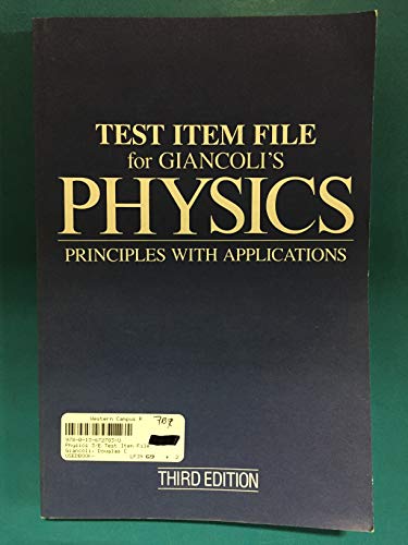 Stock image for Test Item File for Giancoli's Physics - Principles with Applications for sale by Textbook Pro