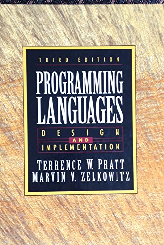 9780136780120: Programming Languages: Design and Implementation