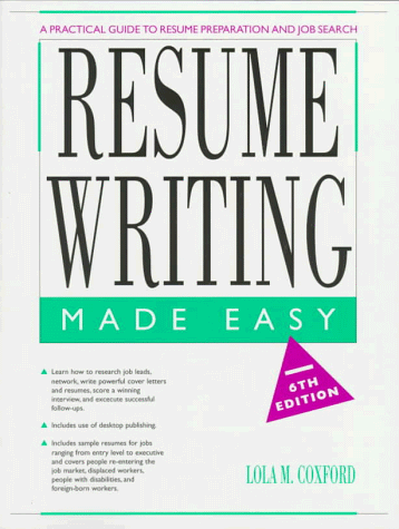 Beispielbild fr Resume Writing Made Easy zum Verkauf von Better World Books