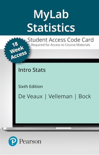 9780136806899: Mylab Statistics With Pearson Etext for Intro Stats -- 18 Week Access Card
