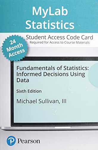 Stock image for MyLab Statistics with Pearson eText -- Access Card -- for Fundamentals of Statistics (24 Months) for sale by jasonybooks