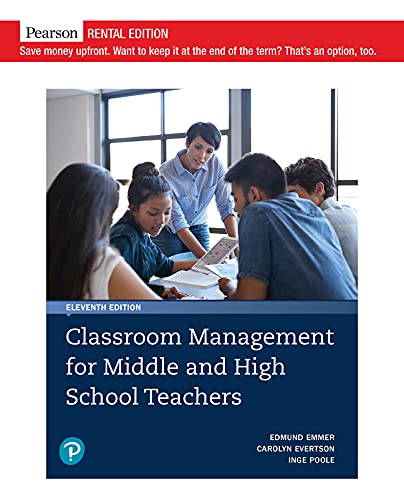 Stock image for Classroom Management for Middle and High School Teachers [RENTAL EDITION] for sale by GoldBooks