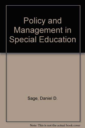 Stock image for Policy and Management in Special Education for sale by Better World Books