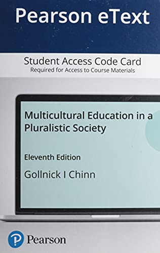 Stock image for Pearson eText Multicultural Education in a Pluralistic Society -- Access Card for sale by Textbooks_Source