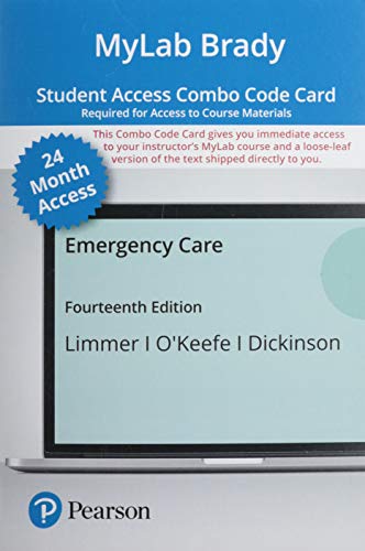 Beispielbild fr Emergency Care -- MyLab BRADY with Pearson eText + Print Combo Access Code zum Verkauf von BooksRun