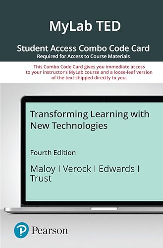 9780136866411: Transforming Learning With New Technologies Mylab Education With Pearson Etext Combo Access Card