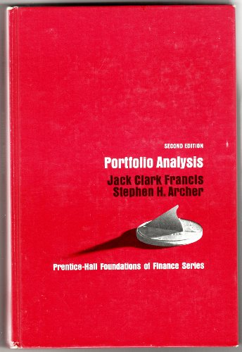 9780136866756: Portfolio analysis (Prentice-Hall foundations of finance series)