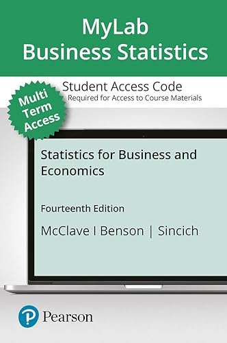 Stock image for Statistics for Business and Economics -- MyLab Statistics with Pearson eText Access Code for sale by Textbooks_Source