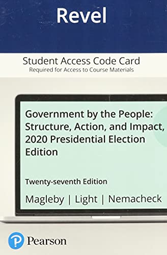 9780136900184: Government By the People, 2022 Midterm Elections Update -- Revel Access Code