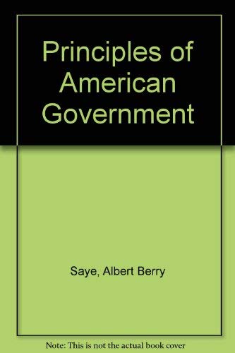 Stock image for Principles Of American Government (Eleventh Edition) for sale by GloryBe Books & Ephemera, LLC