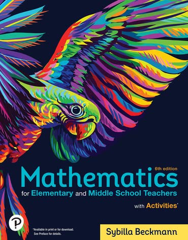 Imagen de archivo de Activities Manual Mathematics for Elementary and Middle School Teachers 6th Edition a la venta por A Team Books