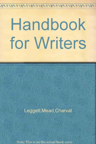 Beispielbild fr Handbook for Writers zum Verkauf von Better World Books