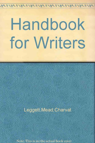 Imagen de archivo de Handbook for Writers a la venta por Better World Books