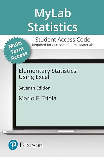 Stock image for Elementary Statistics Using Excel -- MyLab Statistics with Pearson eText Access Code for sale by Textbooks_Source