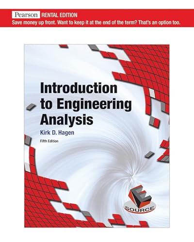 Stock image for Introduction to Engineering Analysis, 5th edition for sale by Facetextbooks