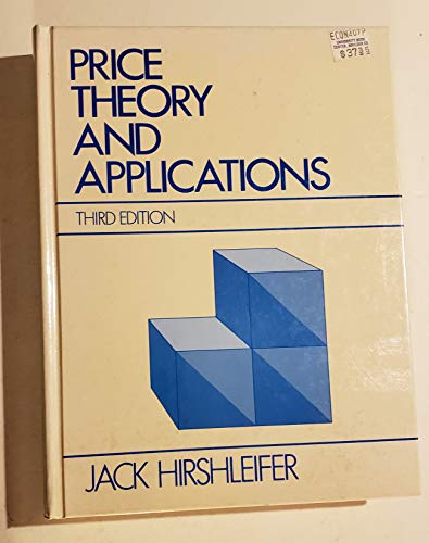 Imagen de archivo de Price Theory and Applications a la venta por Better World Books