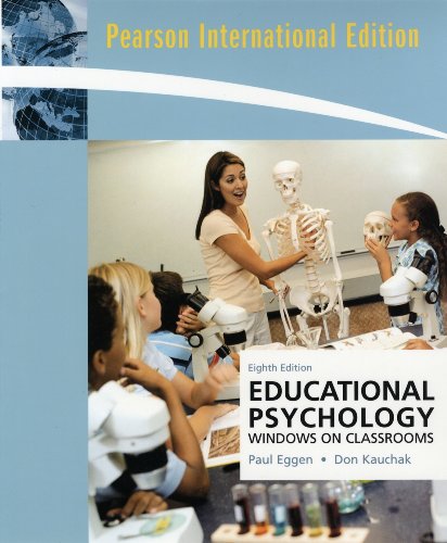 Stock image for Educational Psychology: Windows on Classrooms (8th/Intl Edn) for sale by Anybook.com