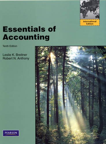 Beispielbild fr Essentials of Accounting : International Edition zum Verkauf von Better World Books Ltd