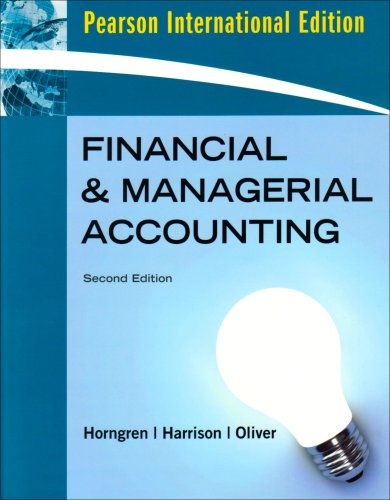 Beispielbild fr Financial and Managerial Accounting (International Edition) zum Verkauf von Wonder Book