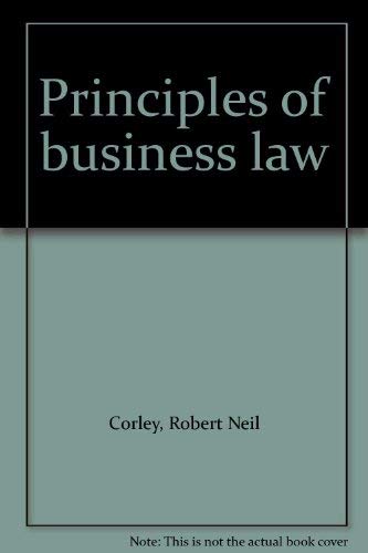Beispielbild fr Principles of business law zum Verkauf von Your Online Bookstore