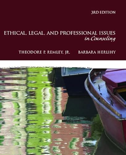 Beispielbild fr Ethical, Legal, and Professional Issues in Counseling (3rd Edition) zum Verkauf von Your Online Bookstore