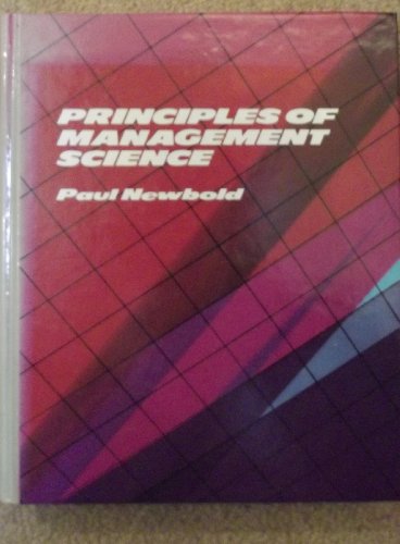 Imagen de archivo de Principles of Management Science a la venta por HPB-Red