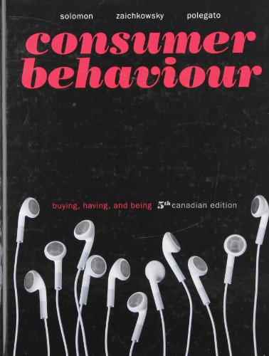 Imagen de archivo de Consumer Behaviour : Buying, Having, Being, Fifth Canadian Edition a la venta por Better World Books