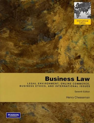 9780137018444: Business Law:International Version: International Edition