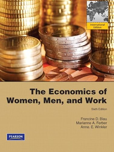 Beispielbild fr The Economics of Women, Men, and Work zum Verkauf von Better World Books