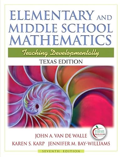 Beispielbild fr Elementary and Middle School Mathematics: Teaching Developmentally, 7th Edition zum Verkauf von HPB-Red