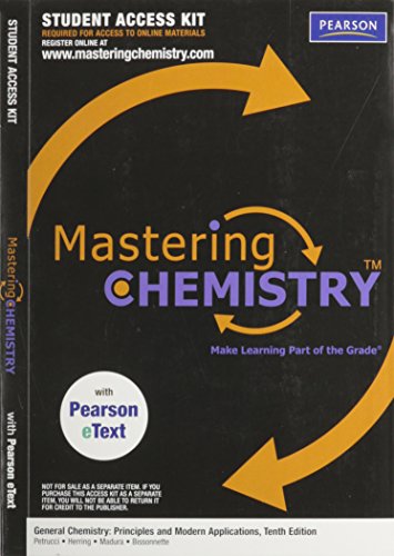 Imagen de archivo de Mastering Chemistry- Access Code a la venta por SecondSale