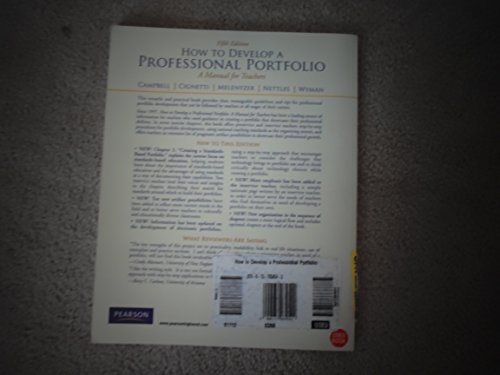 Beispielbild fr How to Develop a Professional Portfolio zum Verkauf von Better World Books